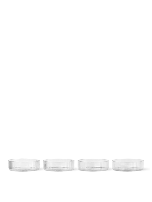 Ferm - Ripple Serving Bowls, 4er-Set, clear