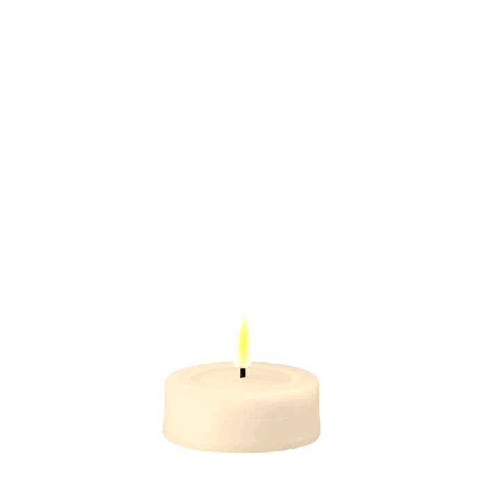 DELUXE Homeart - LED Teelicht groß, creme, 2 Stk.