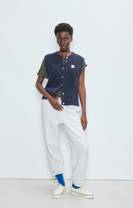 American Vintage - Weste, navy mouline