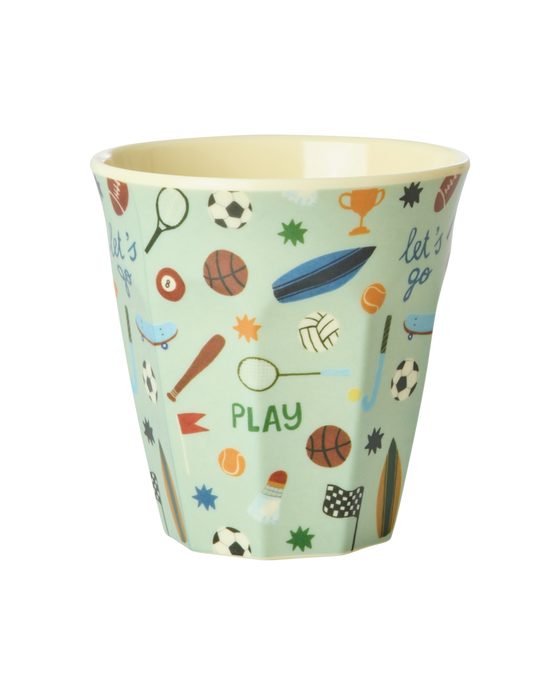 RICE - Melamine Cup with Sports Print, medium