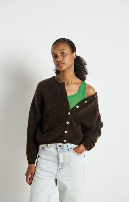 American Vintage - Strickjacke VITOW, cafe chine