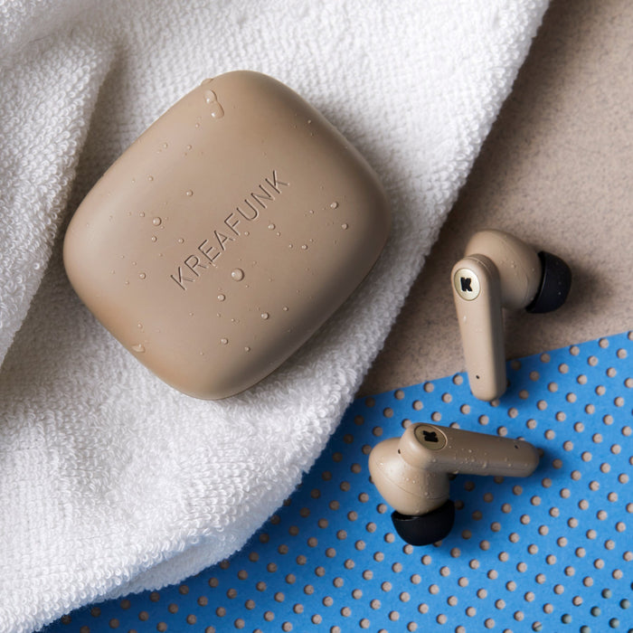 KREAFUNK - aSENSE, Bluetooth In-ear headphones, ivory sand