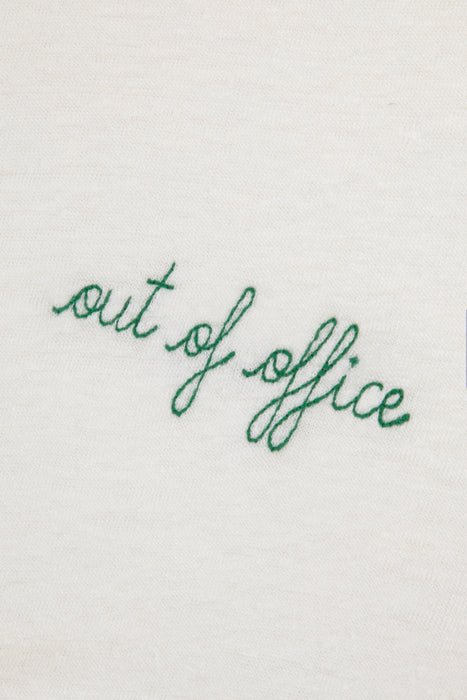 Maison Labiche - T-Shirt "Out of office", off white