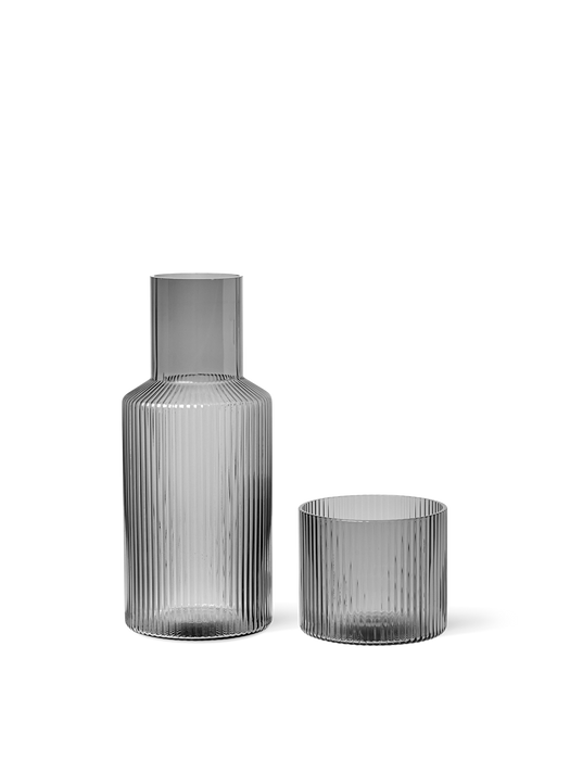 Ferm - Ripple Small Carafe Set, Smoked Grey