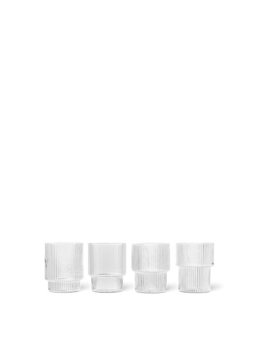 Ferm - Ripple Glasses, 4er-Set, clear