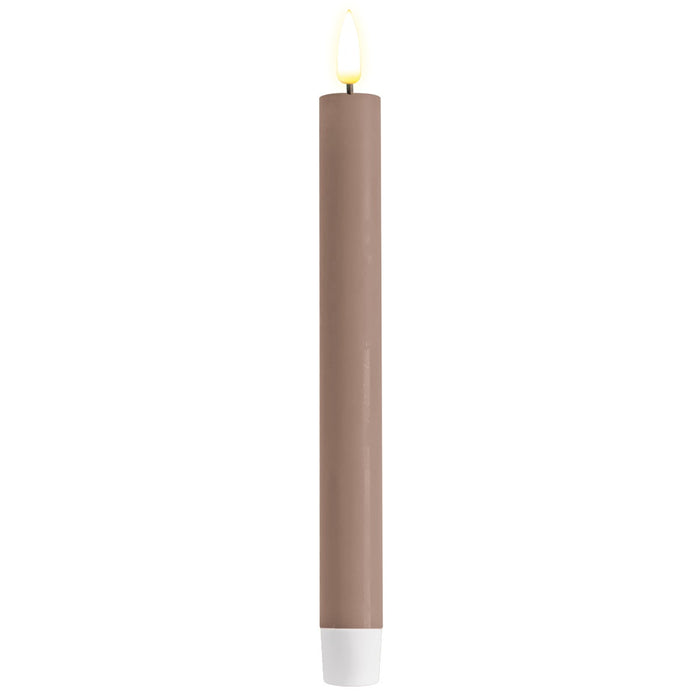 DELUXE Homeart - LED Stabkerze 24cm, rose, 2 Stk.