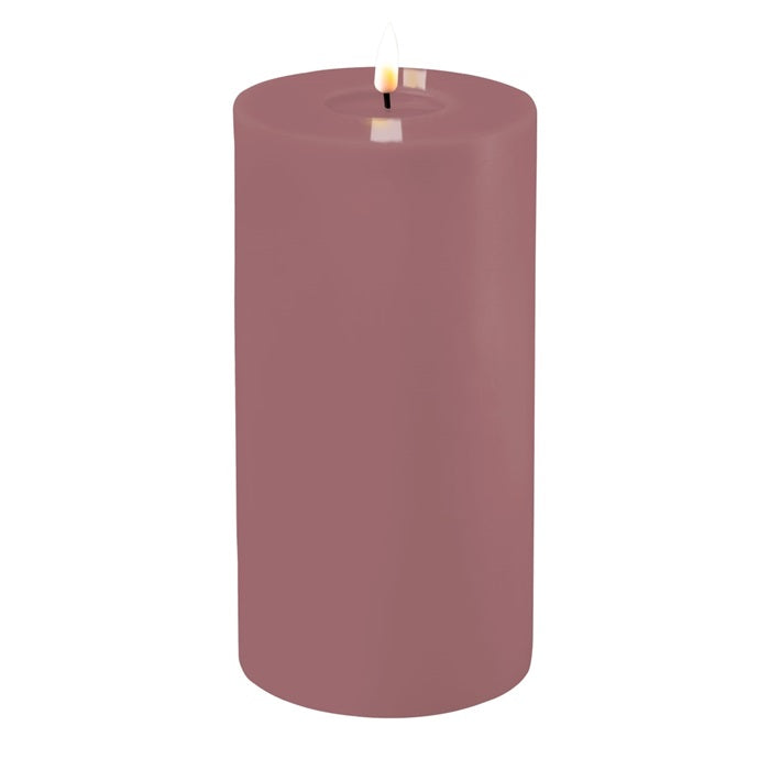DELUXE Homeart - LED Stumpenkerze, hell lila, 10*20cm