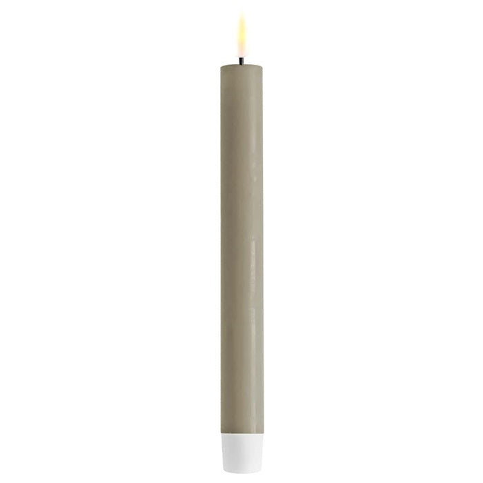 DELUXE Homeart - LED Stabkerze 24cm, sand, 2 Stk.