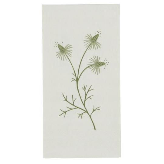 IB Laursen - Serviette Flora grüne Blumen