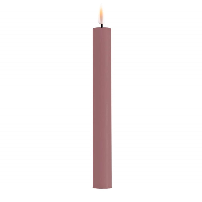 DELUXE Homeart - LED Stabkerze 24cm, hell lila, 2 Stk.