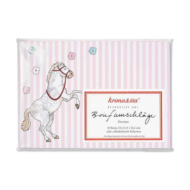 krima & isa - Briefumschläge rosa mit Pferd