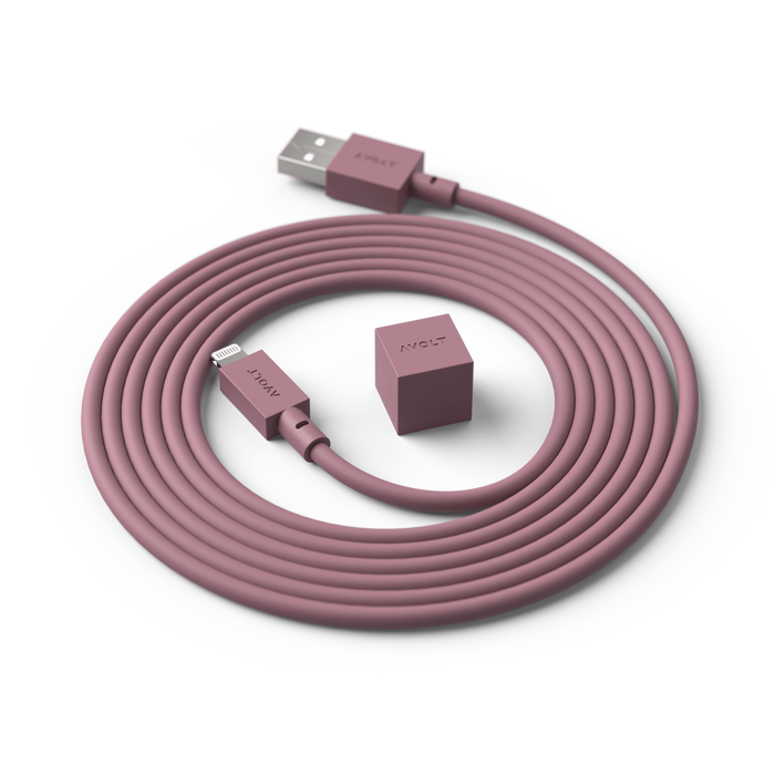 Avolt - Cable 1 Oak Rusty Red USB / 1,8m