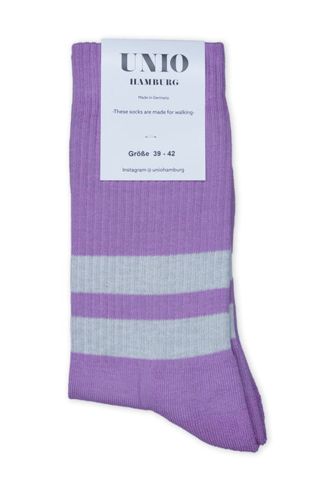UNIO - Socke Tennis, lilac/white