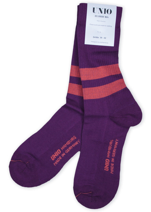 UNIO - Socke Tennis, violet / orange