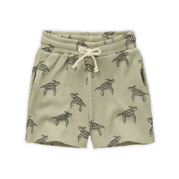 Sproet & Sprout - Waffle Short Turtle Print