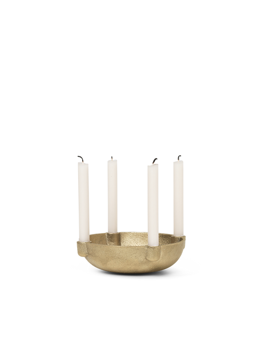 Ferm - Bowl Candle Holder - Small - Brass