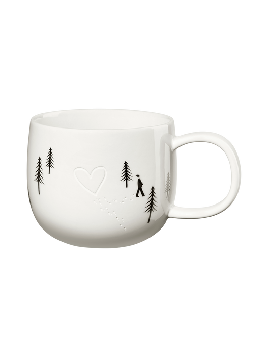 ASA - Henkelbecher, heart in the snow