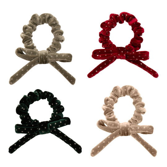 Mimi & Lula - Christmas Velvet Bow Scrunchies