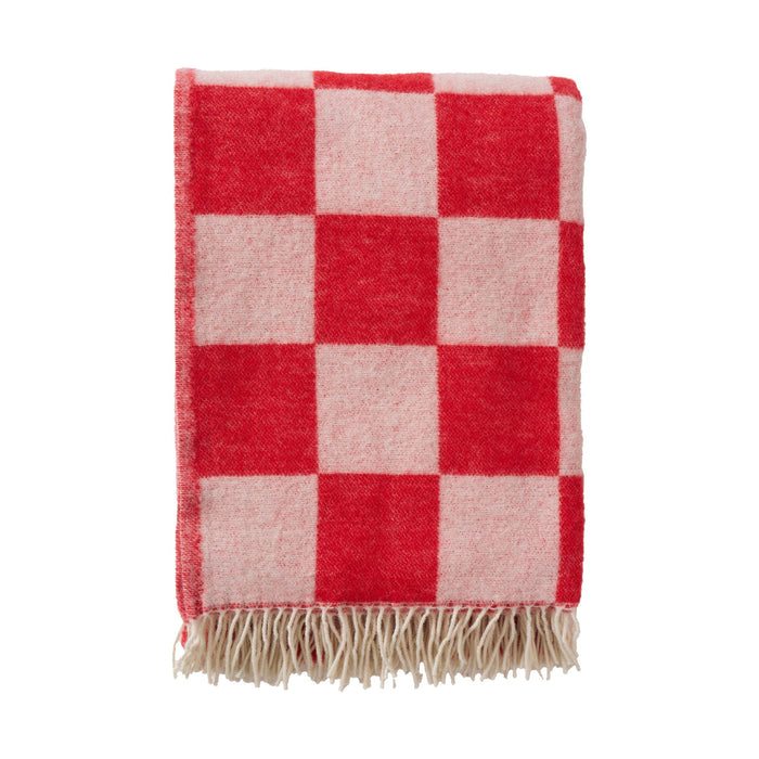 Klippan - Tile red/white, 50% recycled merion wool & 50% new merino wool