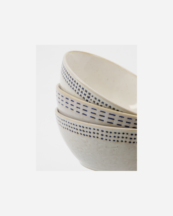 House Doctor - Bowl, Stich, off-white