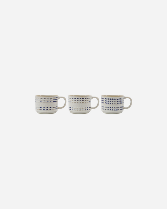 House Doctor - Mug, Stich, off-white