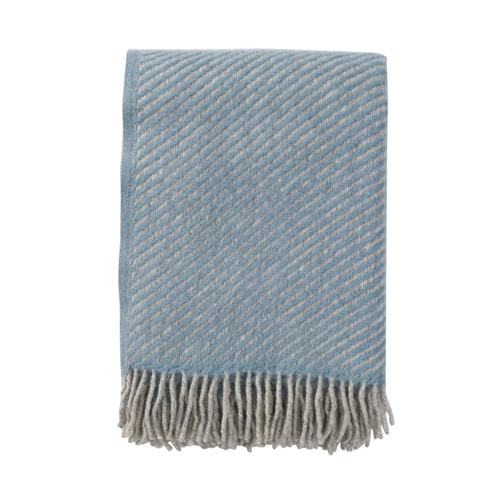 Klippan - Carl blue, woven throw 100% Swedish wool