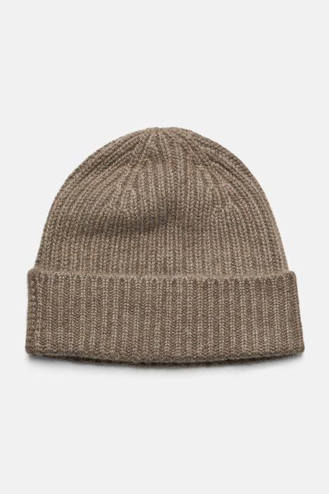 Mouleta - Kaschmir Beanie, dark beige melange (Farbe 502)