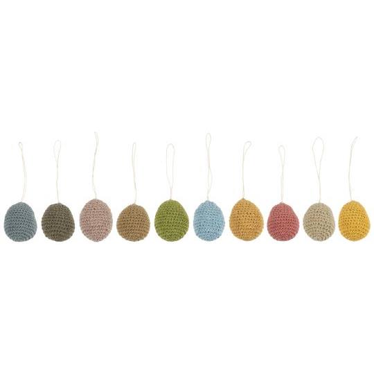 IB Laursen - Osterei handgehäkelt groß, 10 Farben