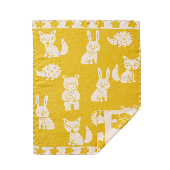 Klippan - Smile yellow, 70x90cm, woven blanket