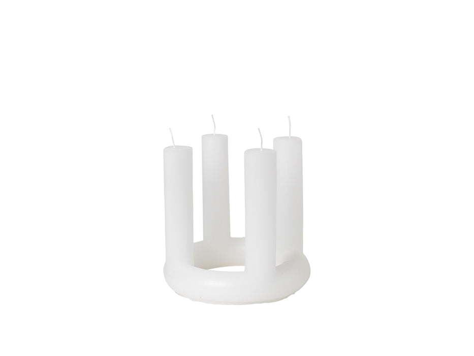 Broste Copenhagen - Lucille Skulptur-Kerze, pure white