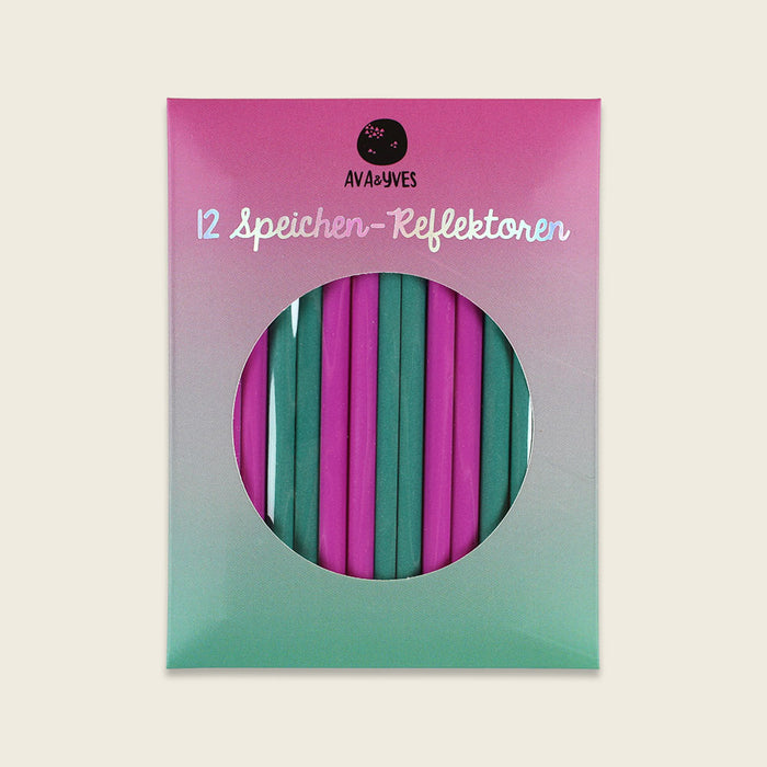 ava&yves - Speichenreflektoren pink/petrol
