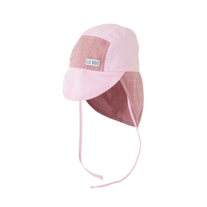 Lil' Boo - Soft Baby Sun Cap, block pink (UV)