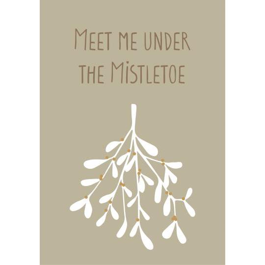 IB Laursen - Metallschild Meet me under the Mistletoe