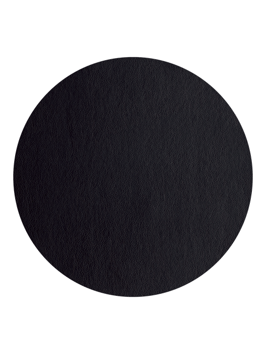 ASA - Tischset rund, leather optic schwarz