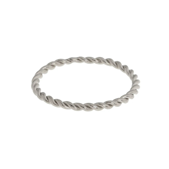 timi of Sweden - Evi - Thin Twisted Ring Stainless Steel - silver