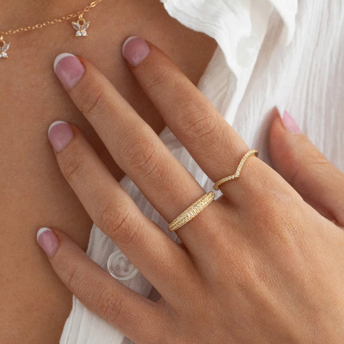 timi of Sweden - Mira - V-shaped Wishbone Ring