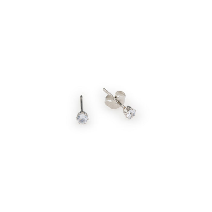 timi of Sweden - Anais, Crystal Stud Earrings Stainless Steel, silver
