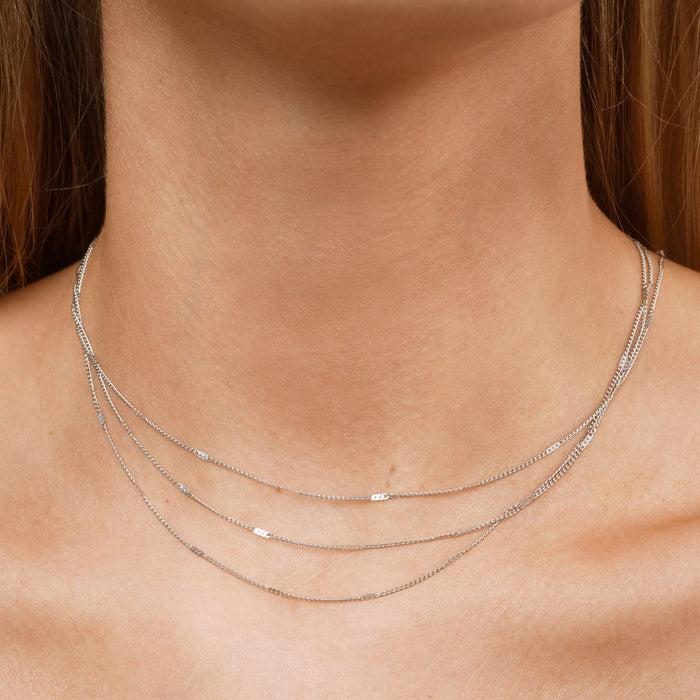 timi of Sweden - Mika, multi Chain Necklace, stainless steel silver