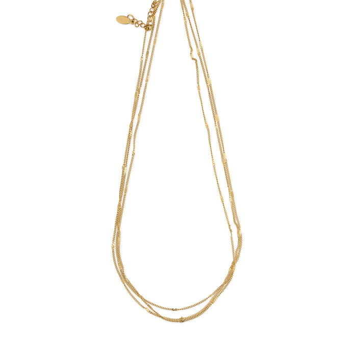 timi of Sweden - Mika, multi Chain Necklace, stainless steel gold