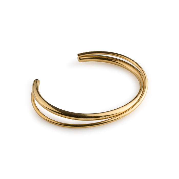 timi of Sweden - Elma, Triple Bangle Bracelet, stainless steel gold