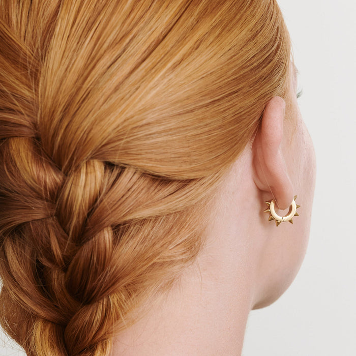 timi of Sweden - Elda, Spike Hoop Earrings, gold