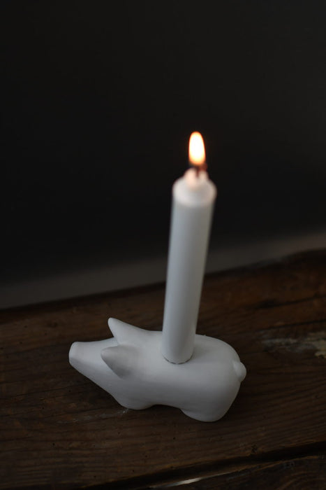 Storefactory- HUBERT, white candlestick