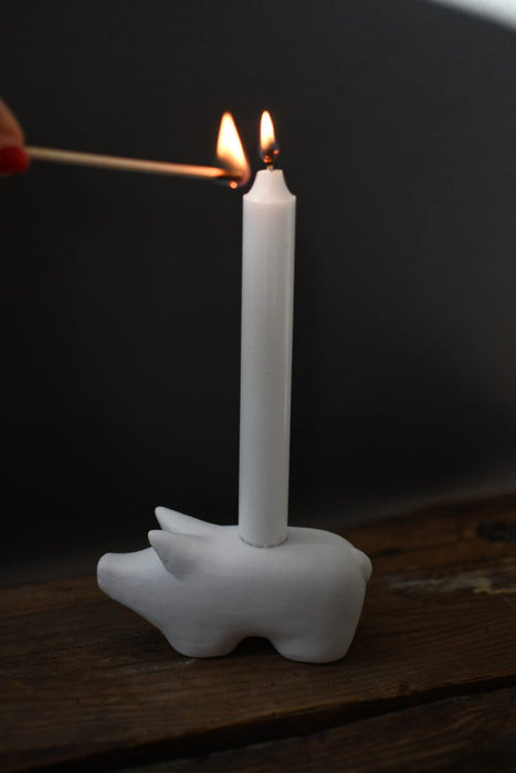 Storefactory- HUBERT, white candlestick