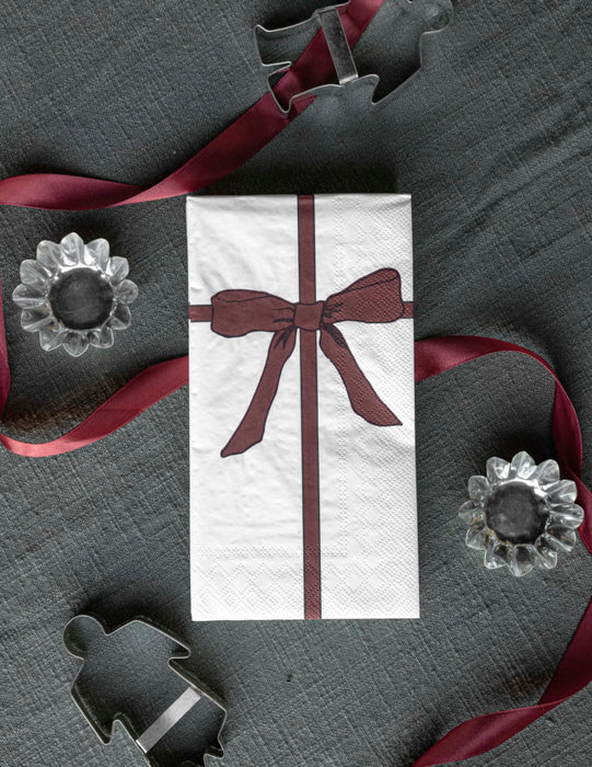 Storefactory- ROSETT, white/red napkin