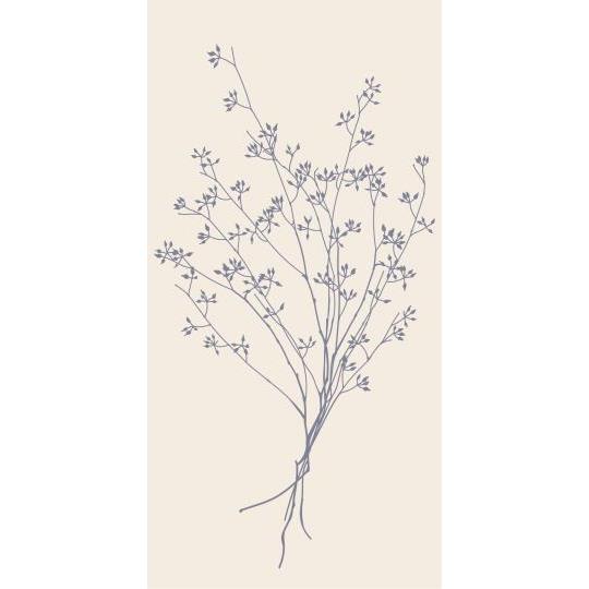 IB Laursen - Serviette blaue Blumensilhouette, 16 Stk.