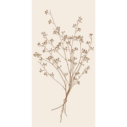 IB Laursen - Serviette braune Blumensilhoutte