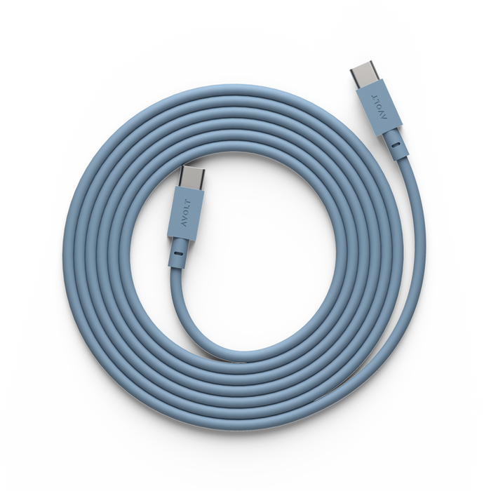 Avolt - Cable 1 USB-C to USB-C, 2m, shark blue