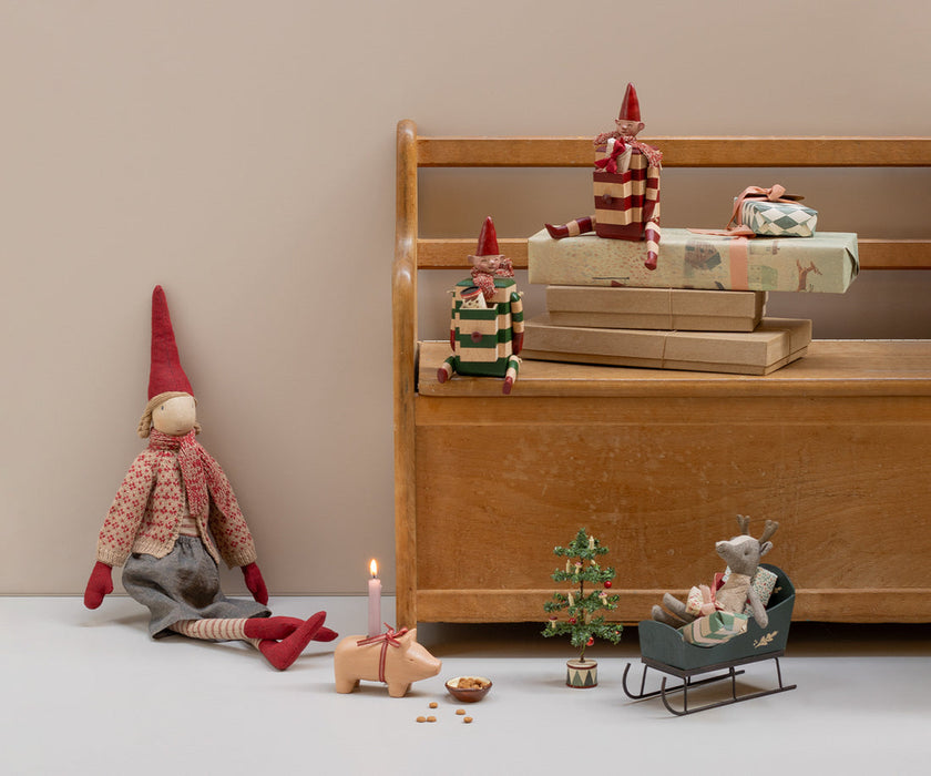 Maileg - Kerzenhalter, Kleines Schwein - rosa