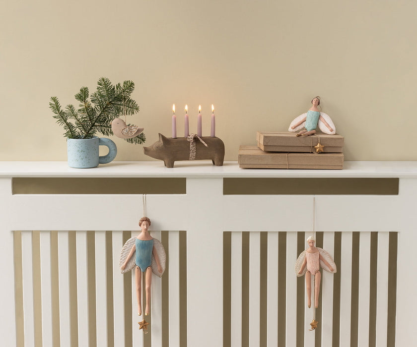 Maileg - Kerzenhalter, Schwein, Advent natur