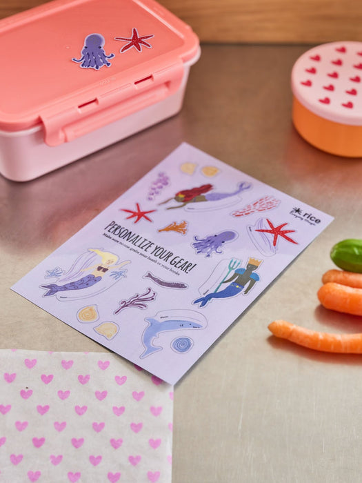 RICE - Stickers to personalize your Lunchbox with Mermaid Print